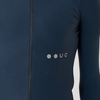 Universal Colours Mens Mono Long Sleeve Jersey Radtrikot langarm Eclipse Navy
