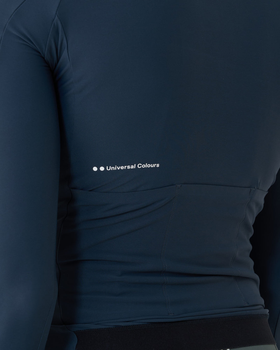 Universal Colours Mens Mono Long Sleeve Jersey Radtrikot langarm Eclipse Navy