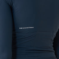 Universal Colours Mens Mono Long Sleeve Jersey Radtrikot langarm Eclipse Navy