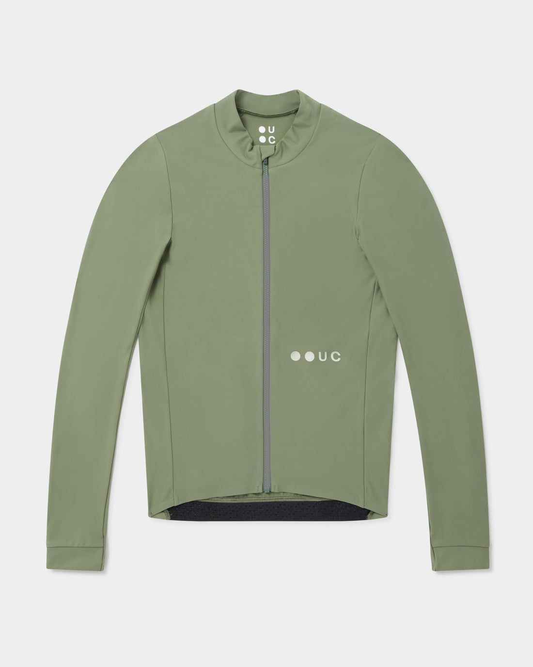 Universal Colours Mens Mono Long Sleeve Jersey Radtrikot langarm Verdant Ash