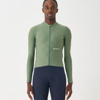 Universal Colours Mens Mono Long Sleeve Jersey Radtrikot langarm Verdant Ash