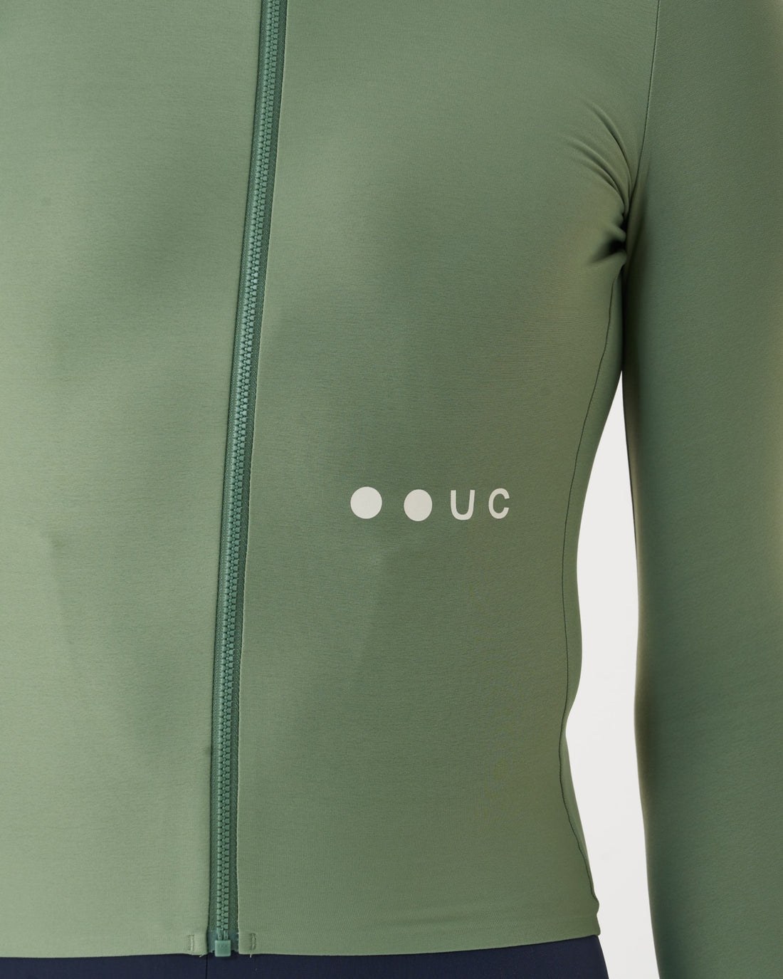 Universal Colours Mens Mono Long Sleeve Jersey Radtrikot langarm Verdant Ash