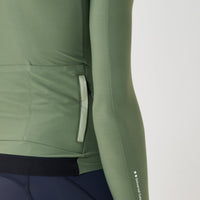 Universal Colours Mens Mono Long Sleeve Jersey Radtrikot langarm Verdant Ash