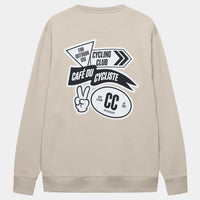 Café du Cycliste Marlene Unisex Cotton Sweatshirt Pearl Grey