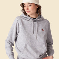 Café du Cycliste Rolande Unisex Cotton Hoodie Baumwoll-Hoodie Grey Melange