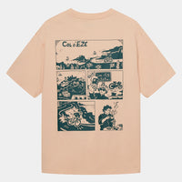 Café du Cycliste Unisex Cotton T-Shirt Col Eze Sand