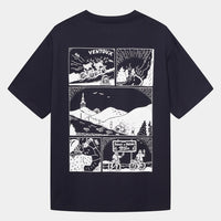 Café du Cycliste Unisex Cotton T-Shirt Col Ventoux Navy