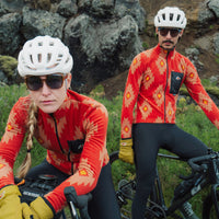 Café du Cycliste Solange Men's Fleece Cycling Jersey Long Sleeve Radtrikot langarm Clay / Sandstone