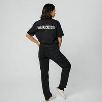 Fingerscrossed Tee Classic Logo Unisex T-Shirt FINGERSCROSSED Black
