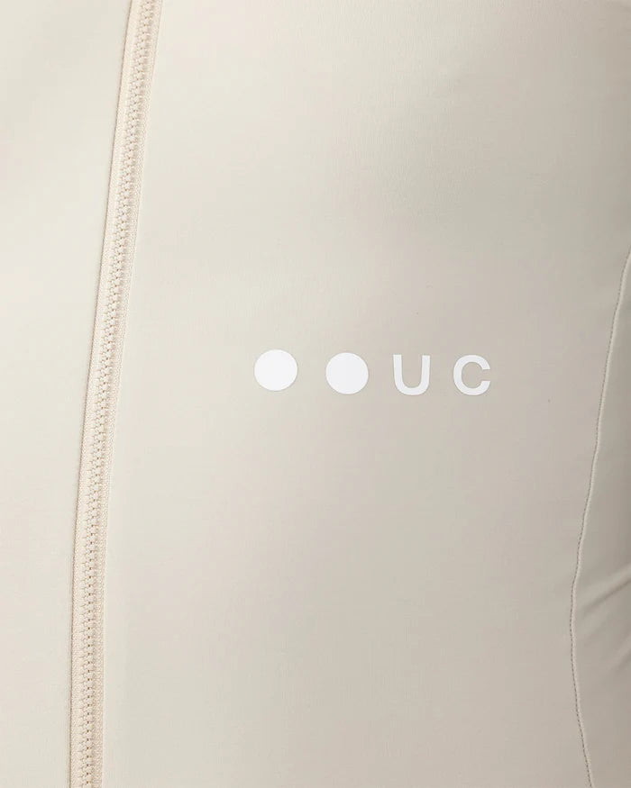 Universal Colours Mens Mono Long Sleeve Jersey Radtrikot langarm Stone White