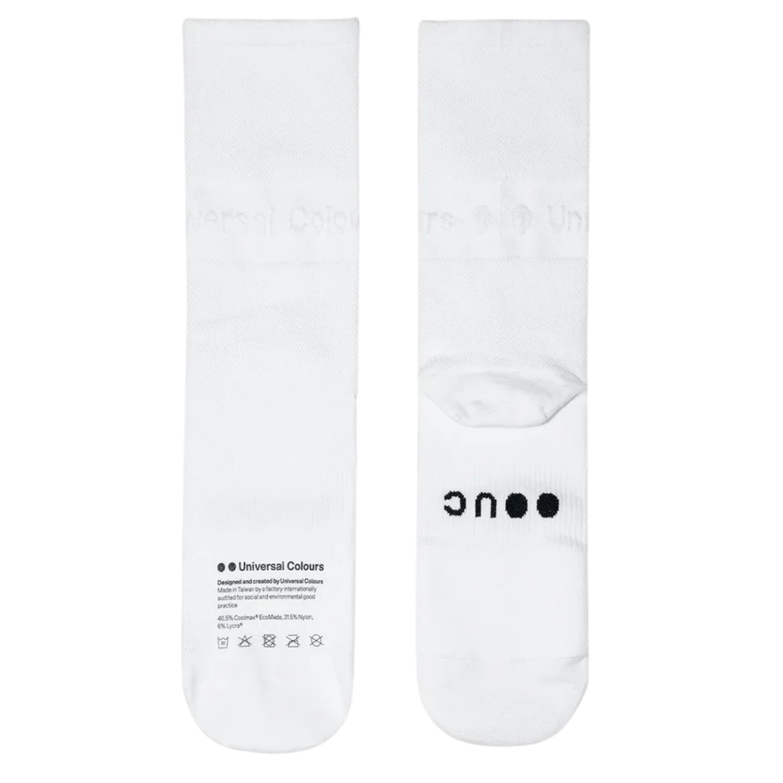 Universal Colours Lightweight Summer Socks Radsocken White