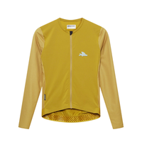 Café du Cycliste Andrea Men's Superlight Long Sleeve Cycling Jersey Radtrikot langarm Golden Olive