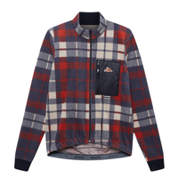 Café du Cycliste Solange Men's Fleece Cycling Jersey Long Sleeve Radtrikot langarm Anthracite / Clay