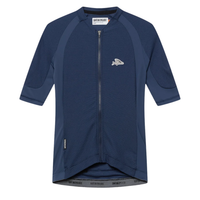 Café du Cycliste Mireille Women's Merino Jersey Radtrikot Navy Blue
