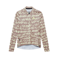 Café du Cycliste Constance Women's Midweight Jersey Radtrikot langarm Oyster Grey / Naples Yellow