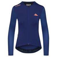 Café du Cycliste Roxane Women's Superlight Long Sleeve Cycling Jersey Radtrikot Navy