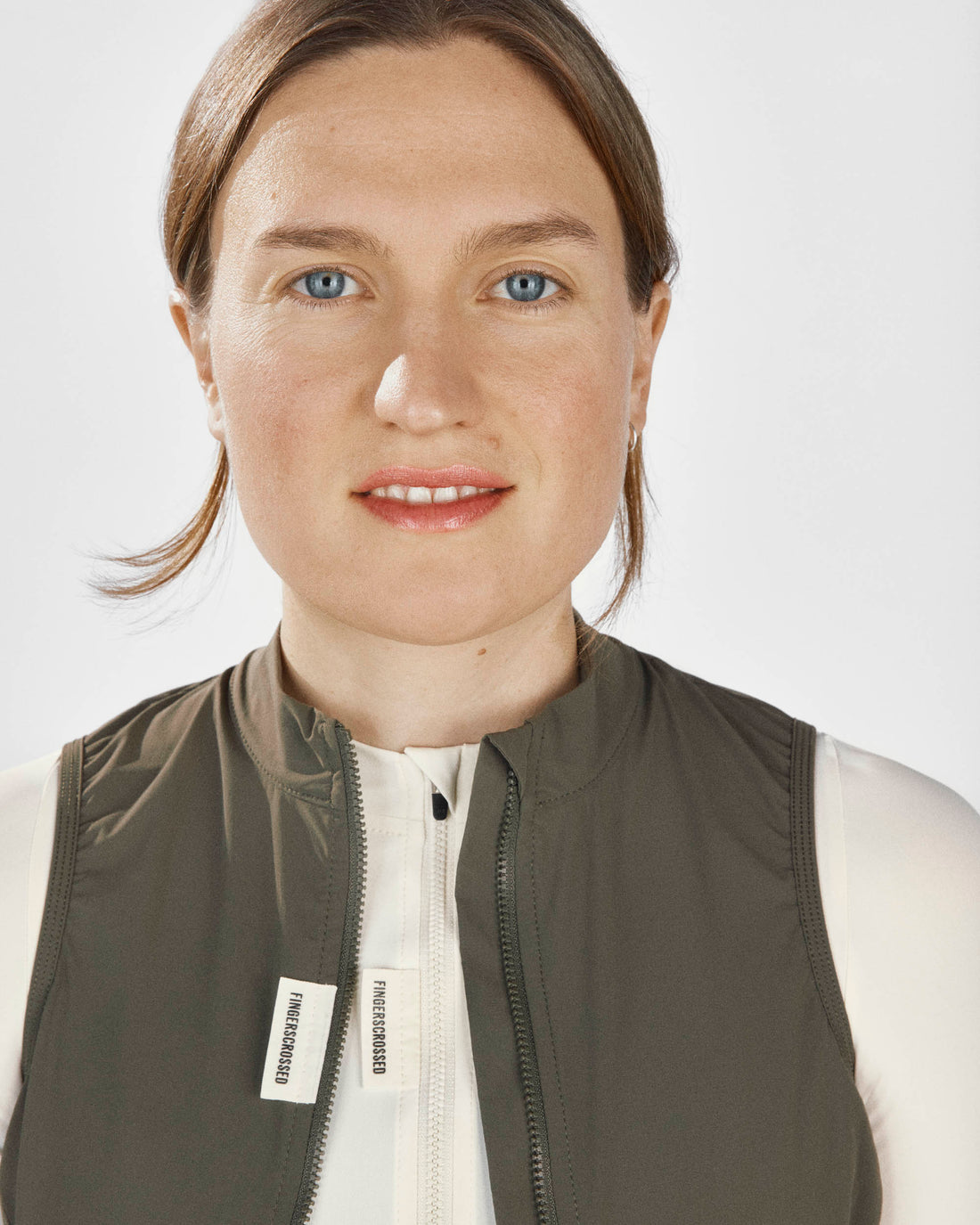 Fingercrossed Road Wind Vest Women Wind Weste Olive
