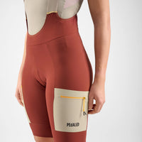 Pedaled Odyssey Women's Bib Shorts Trägerhose Dark Red