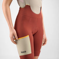 Pedaled Odyssey Women's Bib Shorts Trägerhose Dark Red