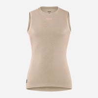 Pedaled Odyssey Power Dry® Women's Base Layer Sleeveless Radunterhemd ärmellos Beige