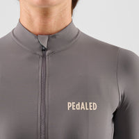Pedaled Element Women's Long Sleeve Jersey Radtrikot langarm Grey