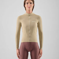 Pedaled Element Women's Long Sleeve Jersey Radtrikot langarm Beige