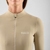 Pedaled Element Women's Long Sleeve Jersey Radtrikot langarm Beige