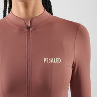 Pedaled Element Women's Long Sleeve Jersey Radtrikot langarm Raisin Purple