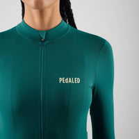 Pedaled Element Women's Long Sleeve Jersey Radtrikot langarm Teal