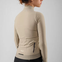 Pedaled Odyssey Women's Long Sleeve Jersey Radtrikot langarm Beige