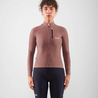 Pedaled Odyssey Women's Long Sleeve Jersey Radtrikot langarm Dark Rose