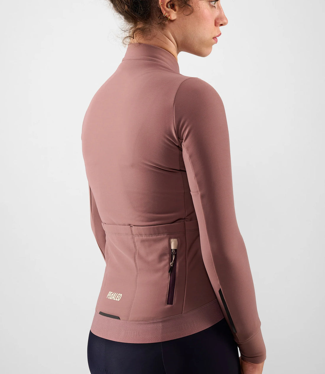 Pedaled Odyssey Women's Long Sleeve Jersey Radtrikot langarm Dark Rose
