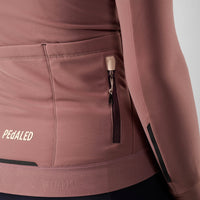 Pedaled Odyssey Women's Long Sleeve Jersey Radtrikot langarm Dark Rose