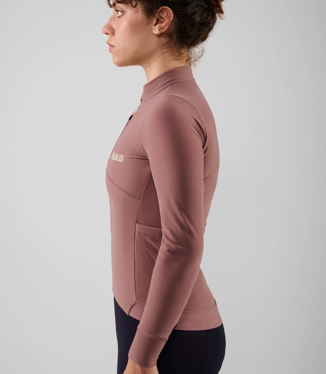 Pedaled Odyssey Women's Long Sleeve Jersey Radtrikot langarm Dark Rose