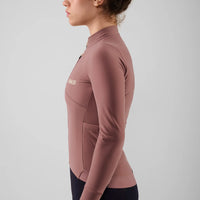 Pedaled Odyssey Women's Long Sleeve Jersey Radtrikot langarm Dark Rose