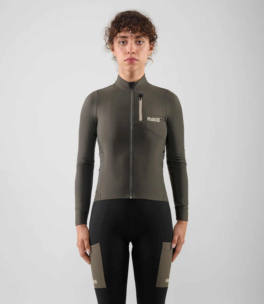 Pedaled Odyssey Women's Long Sleeve Jersey Radtrikot langarm Grey Ink