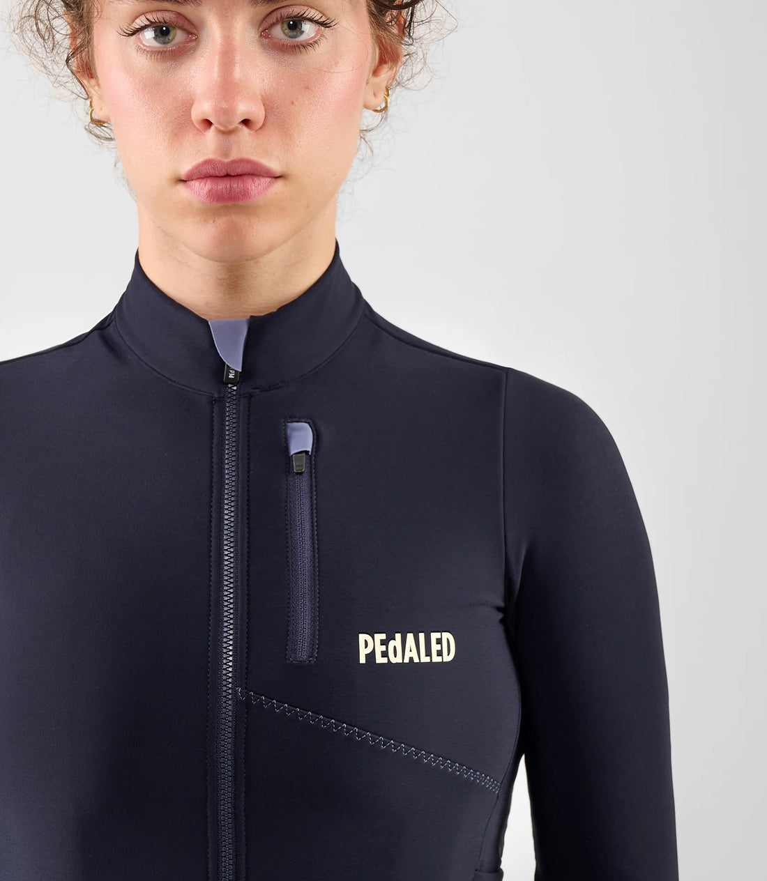 Pedaled Odyssey Women's Long Sleeve Jersey Radtrikot langarm Dark Navy