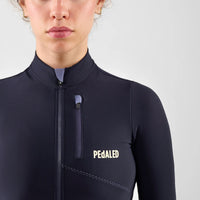Pedaled Odyssey Women's Long Sleeve Jersey Radtrikot langarm Dark Navy