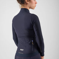 Pedaled Odyssey Women's Long Sleeve Jersey Radtrikot langarm Dark Navy
