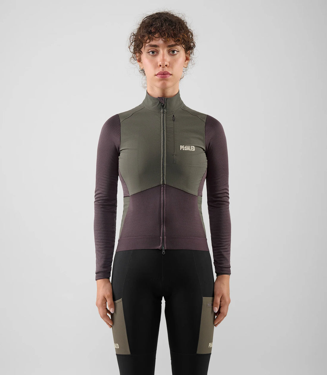 Pedaled Odyssey Windblock Women's Merino Long Sleeve Jersey Radtrikot langarm Raisin Purple