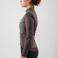 Pedaled Odyssey Windblock Women's Merino Long Sleeve Jersey Radtrikot langarm Raisin Purple