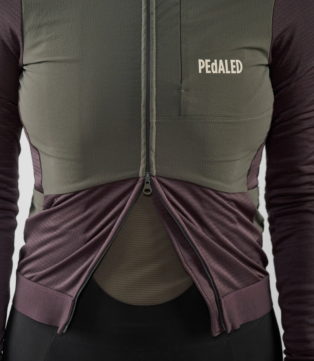 Pedaled Odyssey Windblock Women's Merino Long Sleeve Jersey Radtrikot langarm Raisin Purple