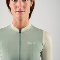 Pedaled Element Women's Long Sleeve Jersey Radtrikot langarm Light Blue