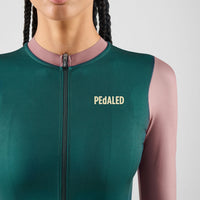 Pedaled Element Women's Long Sleeve Jersey Radtrikot langarm Teal