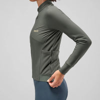 Pedaled Odyssey Women's Long Sleeve Jersey Radtrikot langarm Charcoal Gray
