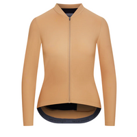 Café du Cycliste Audrey Women's Long Sleeve Brushed Cycling Jersey Radtrikot Beige