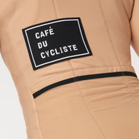 Café du Cycliste Audrey Women's Long Sleeve Brushed Cycling Jersey Radtrikot Beige