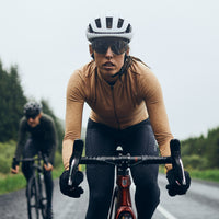 Café du Cycliste Audrey Women's Long Sleeve Brushed Cycling Jersey Radtrikot Beige