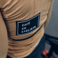 Café du Cycliste Audrey Women's Long Sleeve Brushed Cycling Jersey Radtrikot Beige