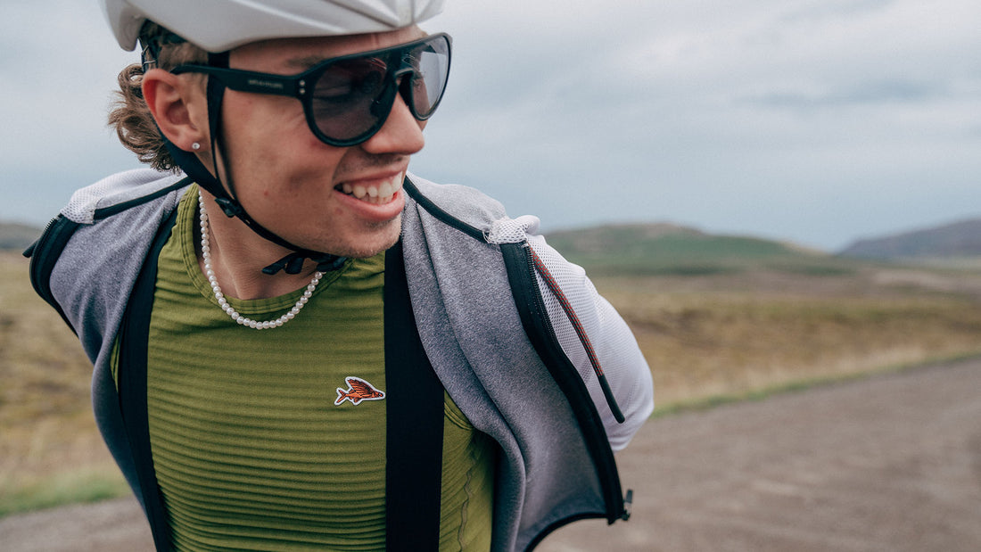 Café du Cycliste Coline Men's Three Season Base Layer Radunterhemd langarm Leaf Green
